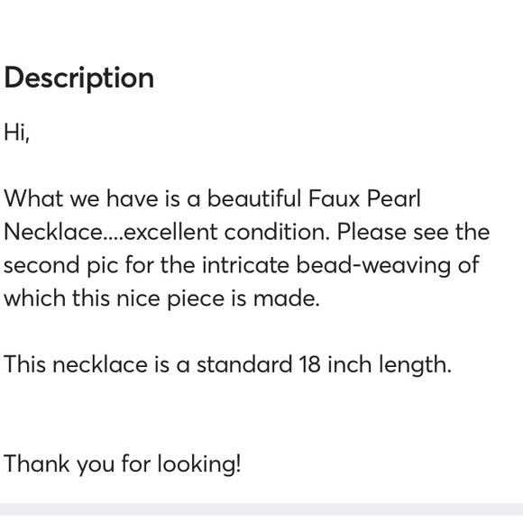 Vintage 1970s  Faux Pearl Necklace - Picture 5 of 5